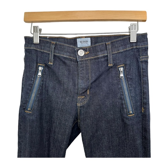 Hudson Charlotte Moto Super Skinny Jeans Dark Wash Style WM493DIF Size 26 - Picture 7 of 16